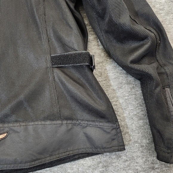 Harley Davidson Women Cora Mesh Racing Riding Bike Jacket Black Logo XL - Picture 5 of 16